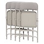 NPS 2300 Series Fabric Padded Triple Brace, Double Hinge Premium Folding Chairs, Graystone/Gray, 4/Pack (2302/4)~#|#~sp130557513_sc7