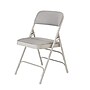 NPS 2300 Series Fabric Padded Triple Brace, Double Hinge Premium Folding Chairs, Graystone/Gray, 4/Pack (2302/4)~#|#~sp130557517_sc7