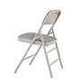 NPS 2300 Series Fabric Padded Triple Brace, Double Hinge Premium Folding Chairs, Graystone/Gray, 4/Pack (2302/4)~#|#~sp130557519_sc7