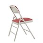 NPS 2300 Series Fabric Padded Triple Brace, Double Hinge Premium Folding Chairs, Majestic Cabernet/Gray, 4/Pack (2308/4)~#|#~sp130557536_sc7