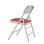 NPS 2300 Series Fabric Padded Triple Brace, Double Hinge Premium Folding Chairs, Majestic Cabernet/Gray, 4/Pack (2308/4)~#|#~sp130557537_sc7