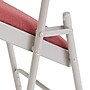 NPS 2300 Series Fabric Padded Triple Brace, Double Hinge Premium Folding Chairs, Majestic Cabernet/Gray, 4/Pack (2308/4)~#|#~sp130557538_sc7