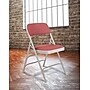 NPS 2300 Series Fabric Padded Triple Brace, Double Hinge Premium Folding Chairs, Majestic Cabernet/Gray, 4/Pack (2308/4)~#|#~sp130557540_sc7