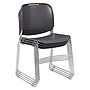 NPS 8500 Series Hi-Tech Ultra-Compact Plastic Stacking Chair, Gunmetal/Chrome, 4/Pack (8502/4)~#|#~sp130557591_sc7