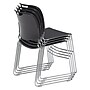 NPS 8500 Series Hi-Tech Ultra-Compact Plastic Stacking Chair, Gunmetal/Chrome, 4/Pack (8502/4)~#|#~sp130557592_sc7