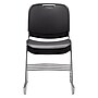 NPS 8500 Series Hi-Tech Ultra-Compact Plastic Stacking Chair, Gunmetal/Chrome, 4/Pack (8502/4)~#|#~sp130557594_sc7