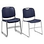 NPS 8500 Series Hi-Tech Ultra-Compact Plastic Stacking Chair, Navy Blue/Chrome, 4/Pack (8505/4)~#|#~sp130557596_sc7