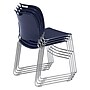 NPS 8500 Series Hi-Tech Ultra-Compact Plastic Stacking Chair, Navy Blue/Chrome, 4/Pack (8505/4)~#|#~sp130557598_sc7