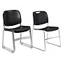NPS 8500 Series Hi-Tech Ultra-Compact Plastic Stacking Chair, Black/Chrome, 4/Pack (8510/4)~#|#~sp130557607_sc7