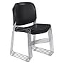 NPS 8500 Series Hi-Tech Ultra-Compact Plastic Stacking Chair, Black/Chrome, 4/Pack (8510/4)~#|#~sp130557608_sc7
