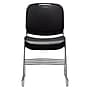 NPS 8500 Series Hi-Tech Ultra-Compact Plastic Stacking Chair, Black/Chrome, 4/Pack (8510/4)~#|#~sp130557610_sc7