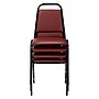 NPS 9100 Series Vinyl Stacking Chair, Pleasant Burgundy/Black, 4/Pack (9108-B/4)~#|#~sp130557619_sc7
