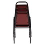 NPS 9100 Series Vinyl Stacking Chair, Pleasant Burgundy/Black, 4/Pack (9108-B/4)~#|#~sp130557620_sc7