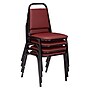 NPS 9100 Series Vinyl Stacking Chair, Pleasant Burgundy/Black, 4/Pack (9108-B/4)~#|#~sp130557640_sc7