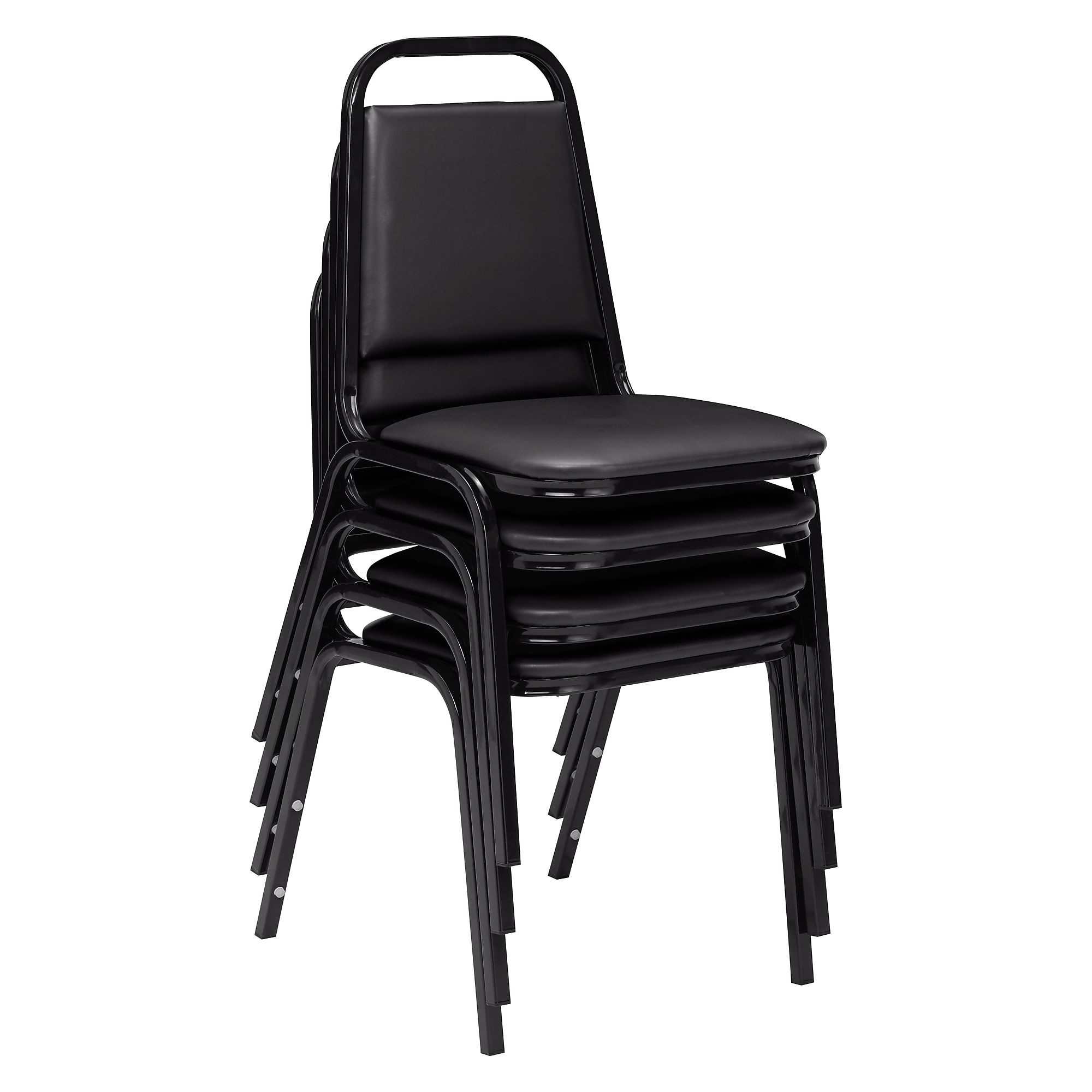 NPS 9100 Series Vinyl Stacking Chair, Panther Black/Black, 4/Pack (9110-B/4) Sansujyuku sansujyuku.com