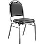 NPS 9200 Series Vinyl Padded Stacking Chair, Panther Black/Silvervein, 4/Pack (9210-SV/4)~#|#~sp130557659_sc7
