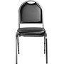 NPS 9200 Series Vinyl Padded Stacking Chair, Panther Black/Silvervein, 4/Pack (9210-SV/4)~#|#~sp130557660_sc7