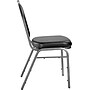 NPS 9200 Series Vinyl Padded Stacking Chair, Panther Black/Silvervein, 4/Pack (9210-SV/4)~#|#~sp130557661_sc7