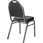 NPS 9200 Series Vinyl Padded Stacking Chair, Panther Black/Silvervein, 4/Pack (9210-SV/4)~#|#~sp130557662_sc7