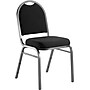 NPS 9200 Series Fabric Padded Stacking Chair, Ebony Black/Silvervein, 4/Pack (9260-SV/4)~#|#~sp130557670_sc7