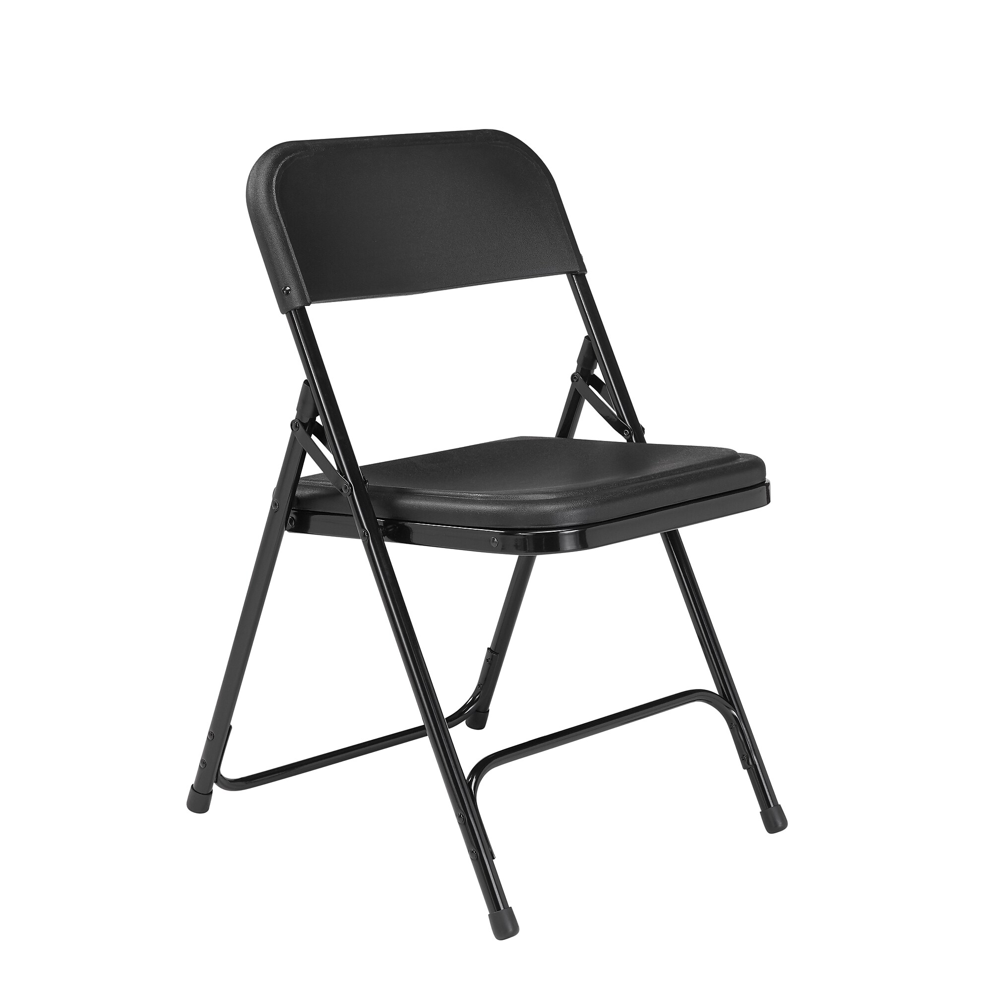 NPS 800 Series Plastic/Poly Premium Light-Weight Folding Chair, Black, 4/Pack (810/4) Sansujyuku sansujyuku.com