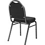 NPS 9200 Series Fabric Padded Stacking Chair, Ebony Black/Silvervein, 4/Pack (9260-SV/4)~#|#~sp130557750_sc7