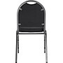 NPS 9200 Series Fabric Padded Stacking Chair, Ebony Black/Silvervein, 4/Pack (9260-SV/4)~#|#~sp130557751_sc7