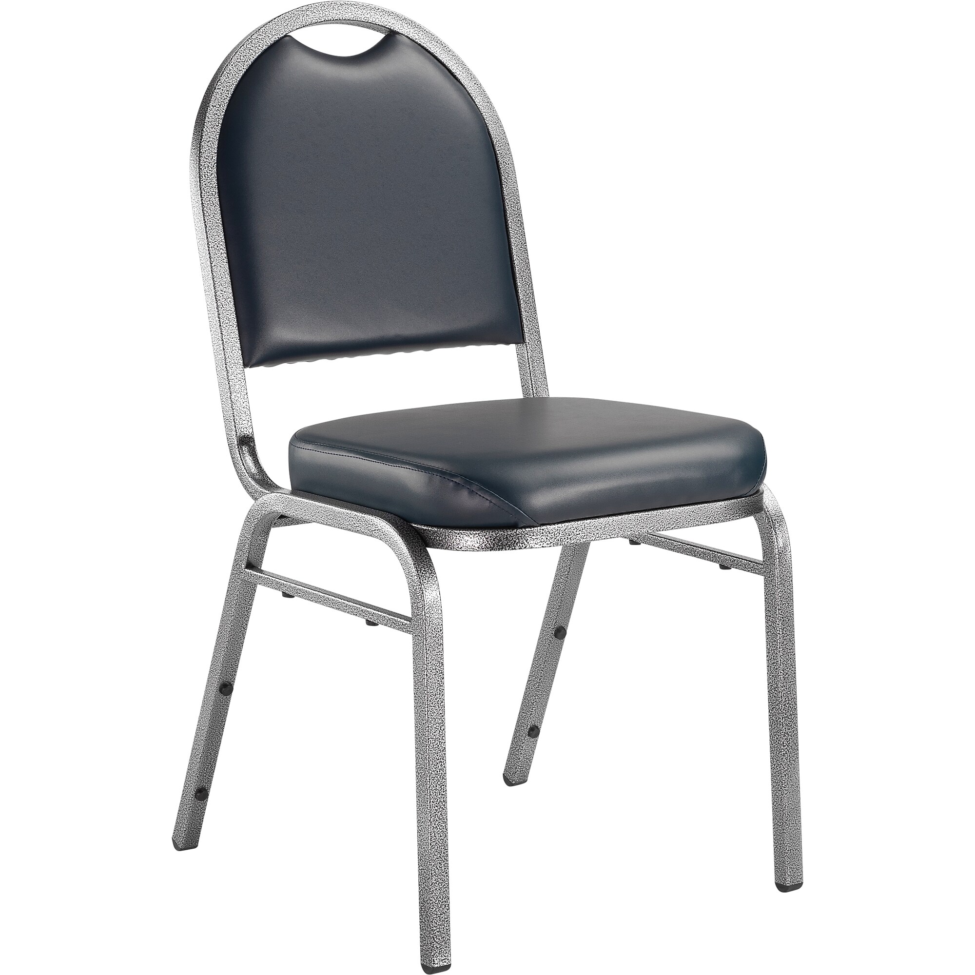 NPS 9200 Series Vinyl Padded Stacking Chair, Midnight Blue/Silvervein (9204-SV) Sansujyuku sansujyuku.com