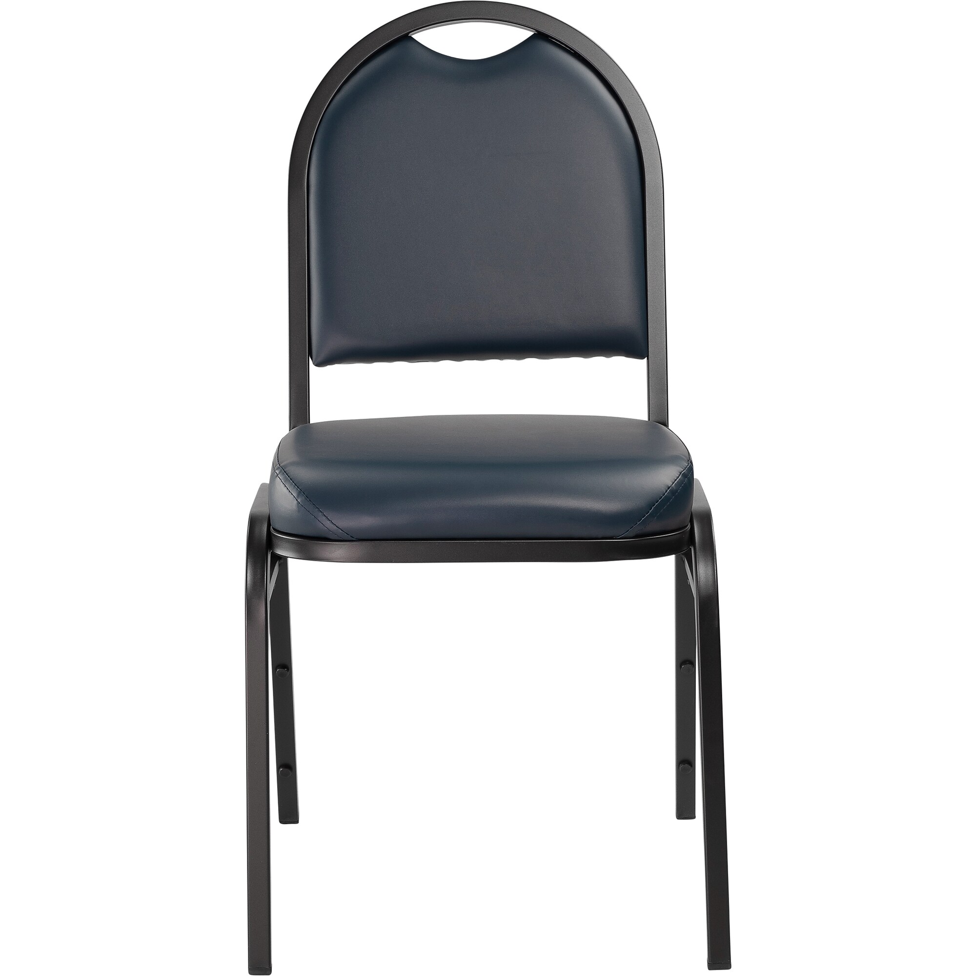 NPS 9200 Series Vinyl Padded Stacking Chair, Midnight Blue/Black Sandtex (9204-BT) Sansujyuku sansujyuku.com