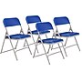 NPS 800 Series Premium Light-Weight Plastic Folding Chairs, Blue/Gray, 4/Pack (805/4)~#|#~sp130557847_sc7