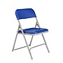 NPS 800 Series Premium Light-Weight Plastic Folding Chairs, Blue/Gray, 4/Pack (805/4)~#|#~sp130557848_sc7