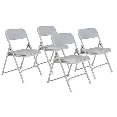 NPS 800 Series Plastic/Poly Premium Lightweight Folding Chair, Gray, 4/Pack (802/4) Simolary simolary.com