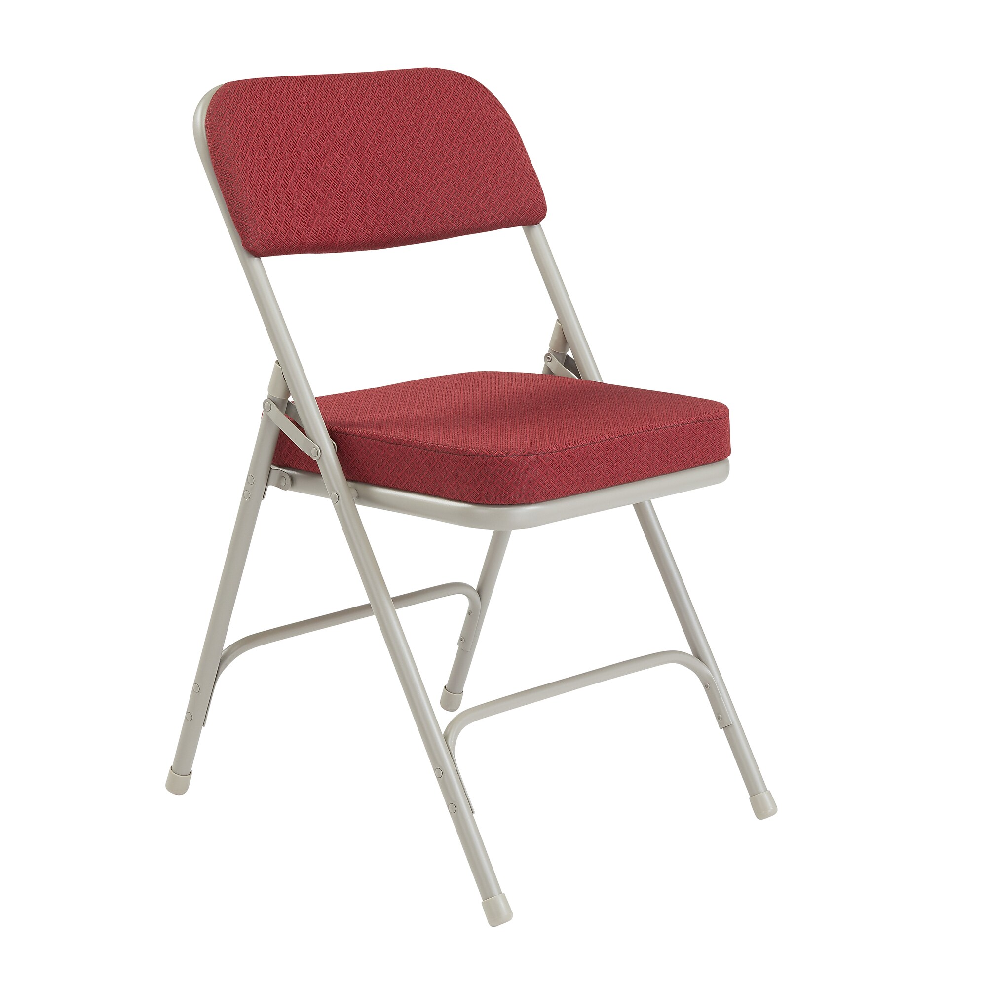 NPS 3200 Series Fabric Folding Chair, New Burgundy/Gray, 2/Pack (3218/2) Sansujyuku sansujyuku.com