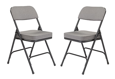 NPS 3200 Series Fabric Folding Chair, Charcoal Gray, 2/Pack (3212/2) Simolary simolary.com