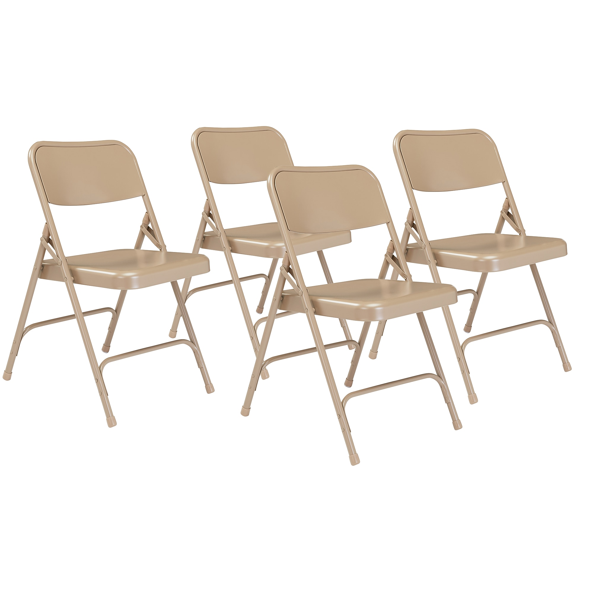 NPS 200 Series Metal All-Steel Premium Folding Chair, Beige, 4/Pack (201/4) Sansujyuku sansujyuku.com