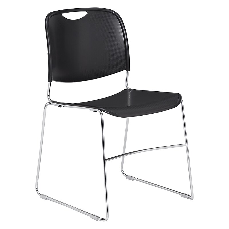 NPS 8500 Series Plastic Stacking Chair, Black (8510) image 1