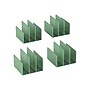 Poppin 3-Compartment Plastic File Sorter, Sage, 4/Kit (108688)~#|#~sp130564053_sc7