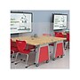 MooreCo Compass Makerspace 36" Table with Butcher Block, Beige/Platinum (91697-E-BUTCHER)~#|#~sp130564229_sc7