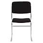National Public Seating 8600 Series Fabric Padded Stacking Chair, Ebony Black/Chrome, 20/Pack (8660/20)~#|#~sp130564329_sc7