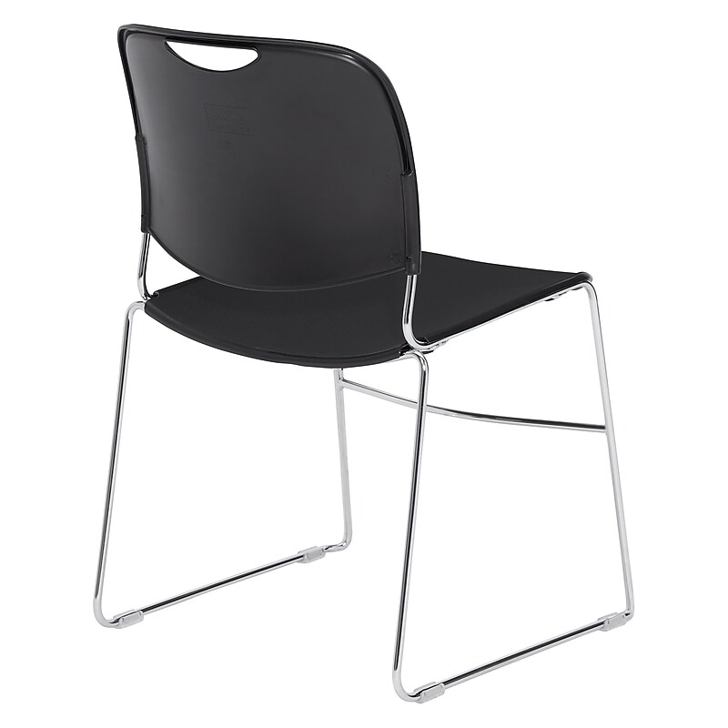 NPS 8500 Series Plastic Stacking Chair, Black, 80/Pack (8510/80) image 1