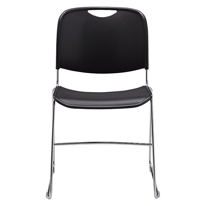 NPS 8500 Series Plastic Stacking Chair, Black, 80/Pack (8510/80) image 1
