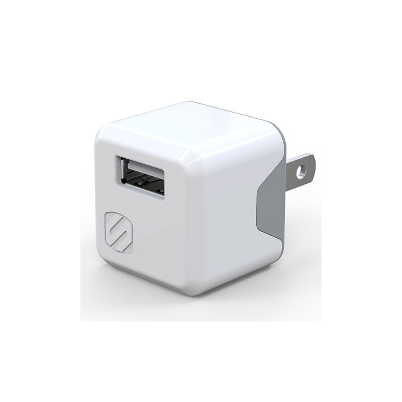 Scosche SuperCUBE 12W USB Wall Charger, White (USBH121MWT) image 1