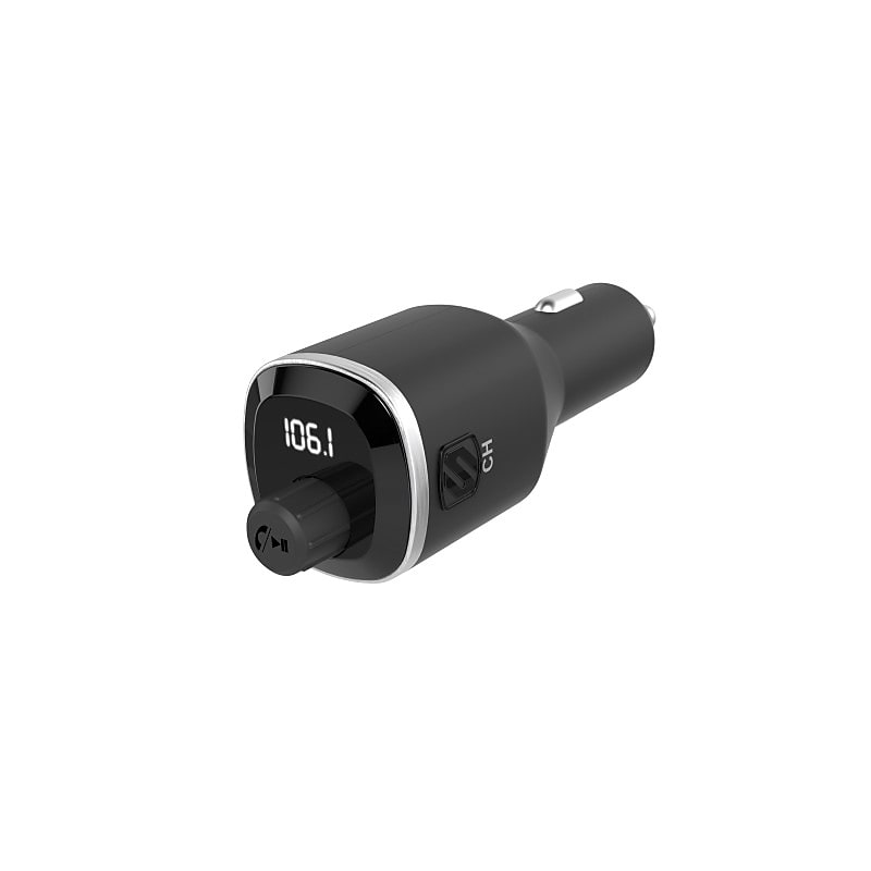 Scosche BTFreq Wireless Hands-free Car Kit with FM Transmitter, Black (BTFM4-SP1) image 1