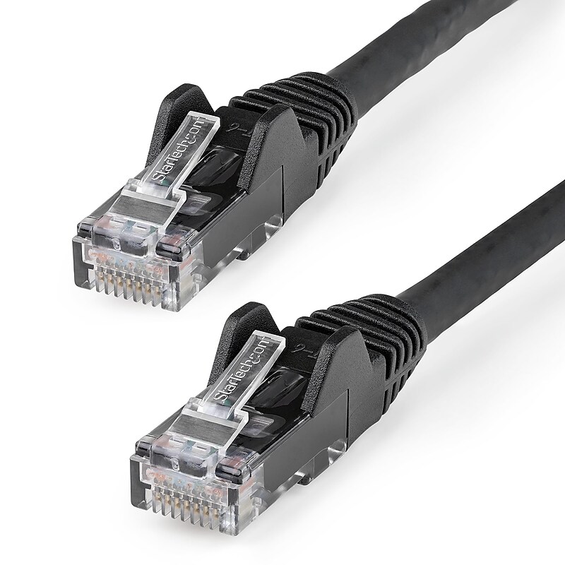 3m(10ft) CAT6 Ethernet Cable, LSZH (Low Smoke Zero Halogen) 10 GbE Snagless 100W PoE UTP RJ45 Black Network Patch Cord, ETL image 1
