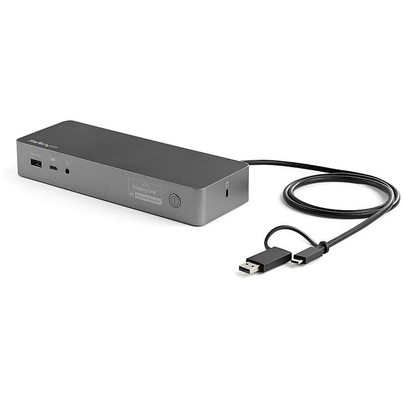 USB-C & USB-A Dock - Hybrid Universal Laptop Docking Station w/ 100W Power Delivery - Dual Monitor 4K 60Hz HDMI & DisplayPort image 1