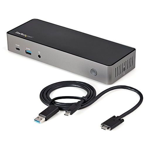 USB-C USB-A Dock - Hybrid Triple Monitor Laptop Docking Station DisplayPort & HDMI 4K 60Hz/85W PD/6x USB/GbE/USB 3.1 Gen 2 | Staples