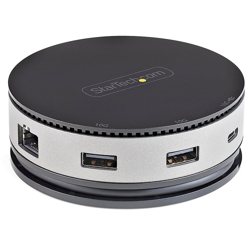 USB C Multiport Adapter - USB Type-C 10Gbps Mini Dock 4K 60Hz HDMI/DisplayPort/1080p VGA - 75W PD Passthrough, USB Hub & GbE image 1