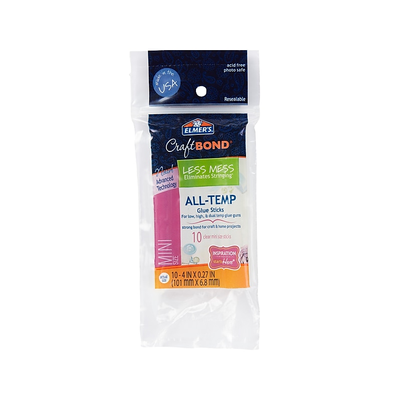 Elmer's CraftBond Removable Glue Sticks, 128 oz., 10/Pack (E6054) image 1