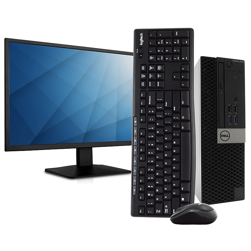 Dell OptiPlex 5040 Refurbished Desktop Computer with 24" LCD Monitor, Intel Core i5-6500, 8GB RAM, 120GB SSD (1B324111+24) image 1