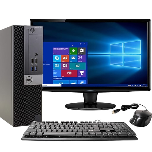 Dell Optiplex 7040 Refurbished Desktop Computer With 22 Lcd Monitor